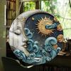 Vintage Acrylic Sign, Sun and Moon Stained Suncatcher Window Hanging Ornaments Acrylic Plate for Home Room Wall Decoration Garden Hallway Pendant Diy