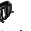 BMW 5 E60 / E61 03-10 Kühlergrill zwischen den Scheinwerfern (Nieren) Set links + rechts SCHWARZ GLÄNZEND DOPPELSTREBE GEKRÜMMTE LAMELLEN