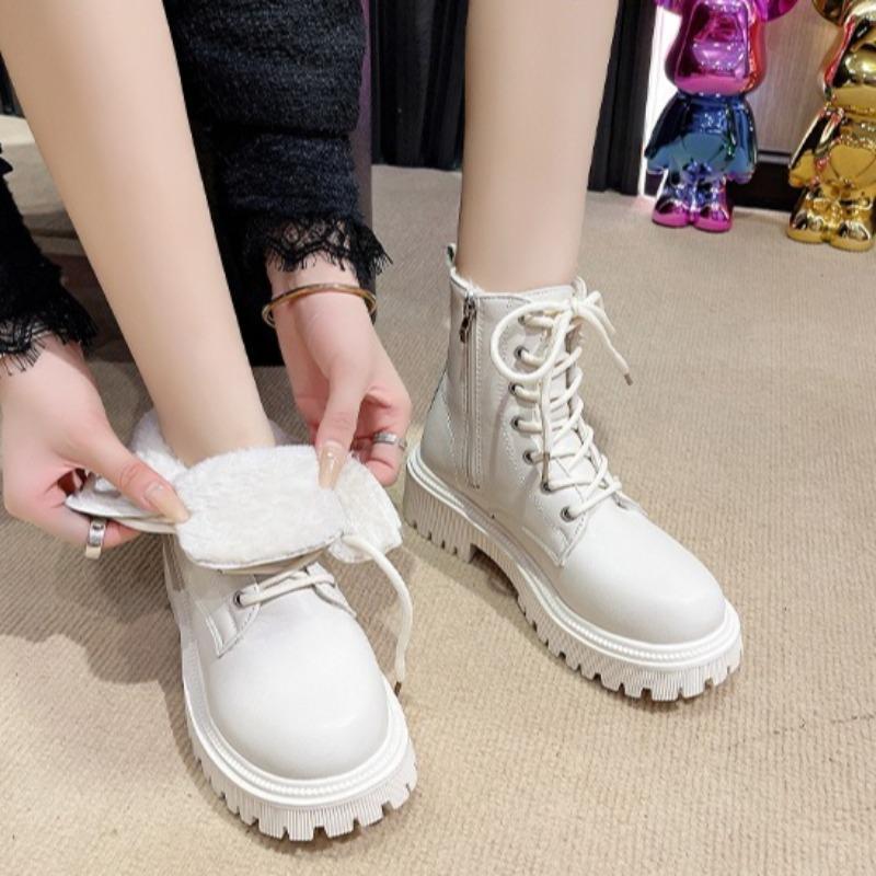 Mode Damen Stiefelette Mode Leder Motorradstiefel Frühling Outdoor Rutschfeste Wanderschuhe für Damen Mode Komfort Weich besohlte Stiefel