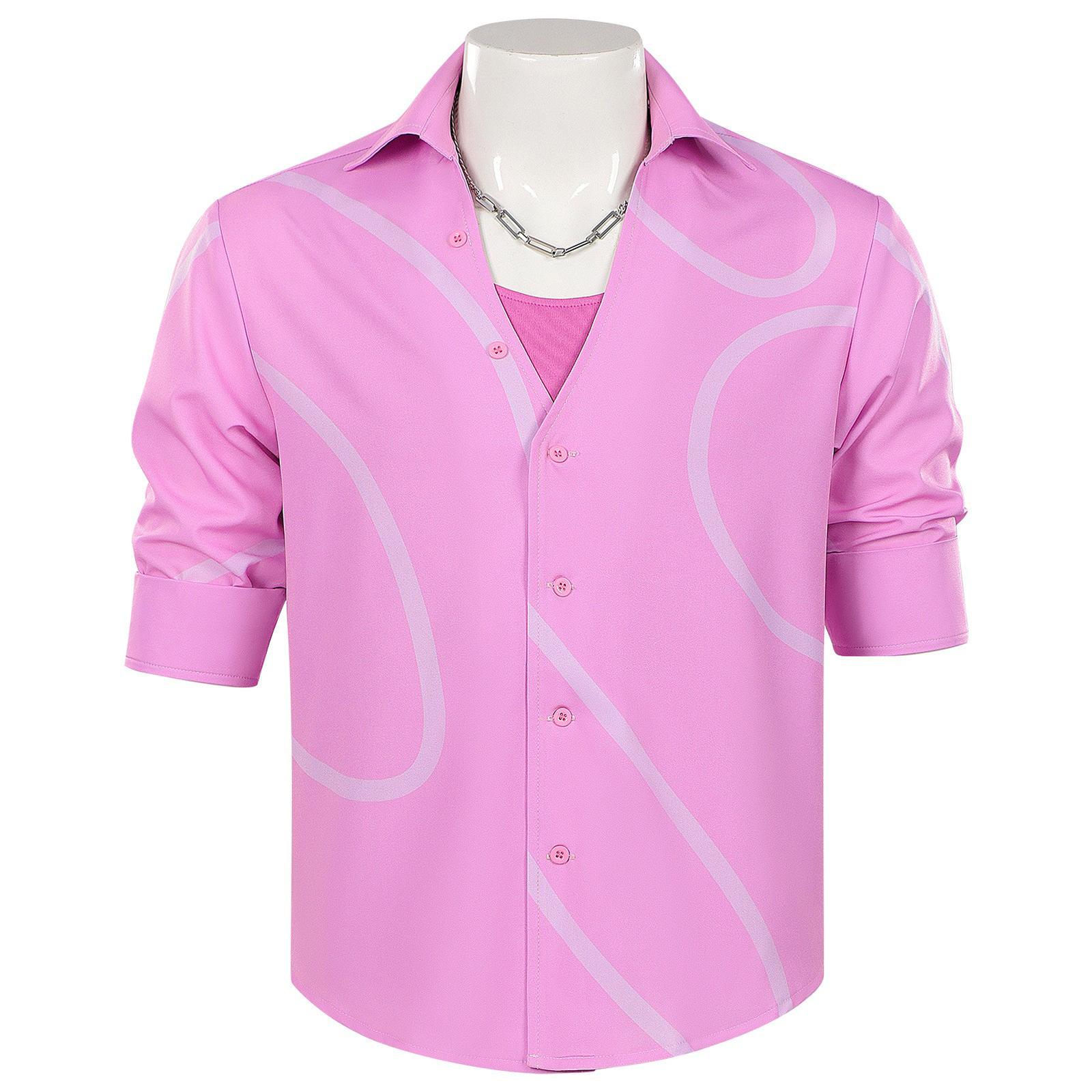 

КОСПЛЕЙ мужской костюм фестивальный костюм для выступлений игровой костюм L розовый