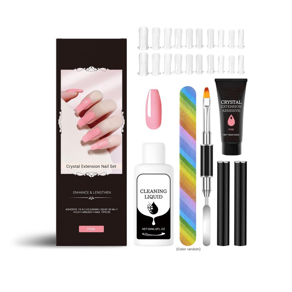 Nail Crystal Powder Nail Lengthening Three Dimensional Shape Lengthening Glue Set Nail Tools 80ml