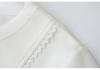 Plus Size 2026 Spring Lace Long Sleeve Round Neck T-shirt - Women's Versatile Mamba Cotton Top 805