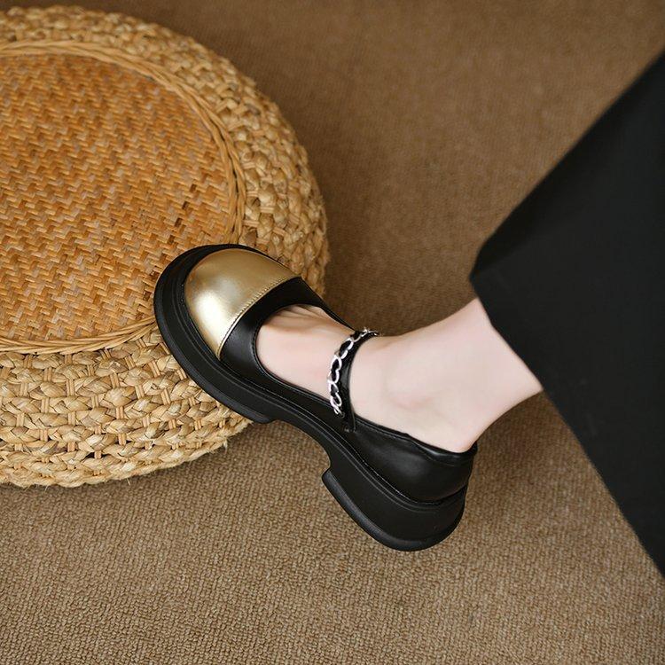 

Туфли Мэри Джейн женские весенние и осенние туфли на плоской подошве туфли на толстой подошве британский стиль модные и удобные 40 чёрный