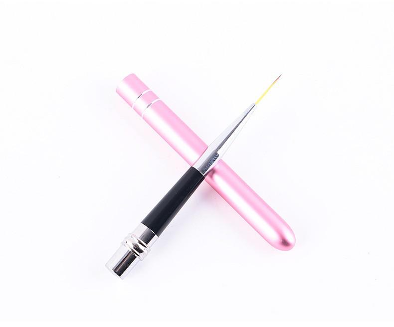 10-Piece Nail Art Gel Polish Pen & Brush Set: Round/Flat Heads for Liner, Flowers, Painting & Blending Brushes