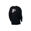 Nike Bright Logo Knit Crewneck Sweatshirt Women Sweatshirt Black AJ0093-010