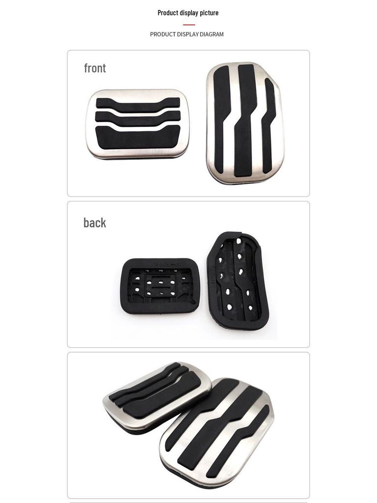 Non-Slip Pedal Set for Ford Raptor: Throttle, Brake, and Rest Area Modification