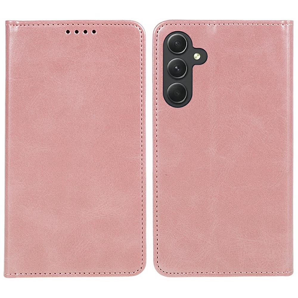 For Samsung Galaxy A36 5G Case Strong Magnetic PU Leather Phone Cover Calf Texture