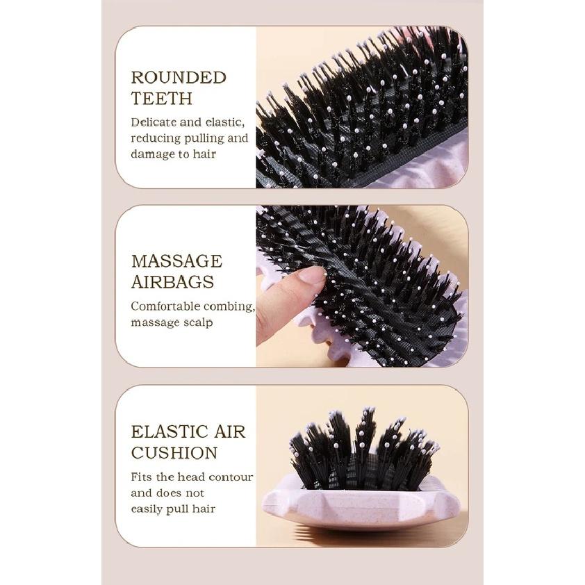 WANMEI Salon Styling Curly Hair Styling Brush Curl Hair Brush for Combing and Shaping  Curls Reduce Pulling Tools