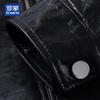ROMON Men's Genuine Leather Lapel Biker Jacket