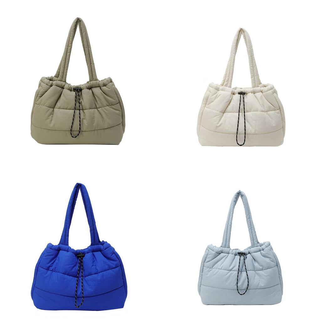 Spring Cotton Tote Bag With Stitching Elements And Internal Zip Pouch For Leisure Outings