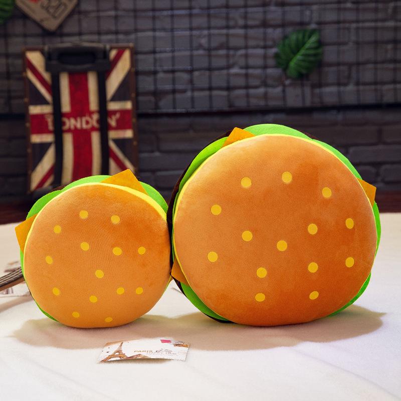 Cartoon Creative Simulation Burger Pillow Plush Toys Children's Birthday Gifts New Year Gifts