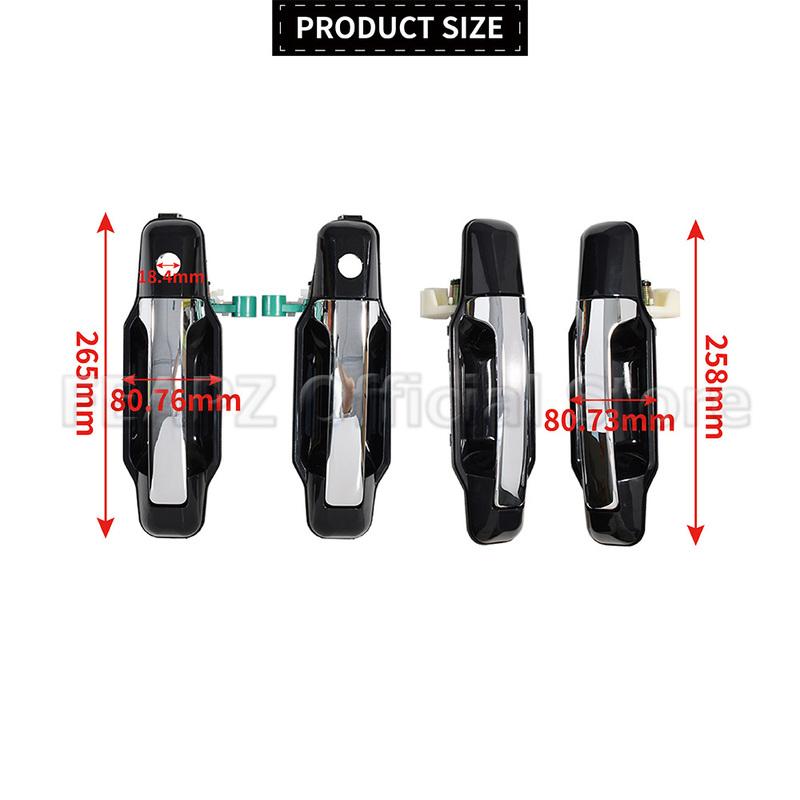 Front & Rear Left & Right Exterior Door Handles For Kia Sorento 2003-2009 Replaces 826603E021 826503E021 836503E01 826503E000