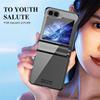 For For Samsung Galaxy Z Flip 7 6 5 4 3 5G Phone Case Fashion Electroplate Transparent Hinge Folding Shockproof Protection Cover