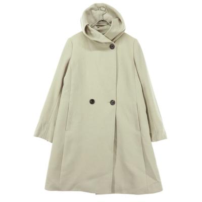 23ku Langarm Wollmantel 40 beige Damen Gebraucht
