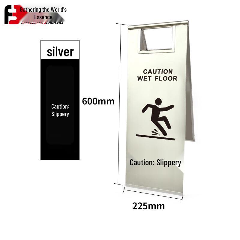 Stainless Steel Folding A-Frame Caution Sign