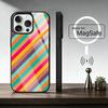 Striped Color Blocking Art Pattern  Phone Case For iPhone17,16,15,14,13,12,11 Plus,Pro Magnetic For Magsafe Wireless Charging