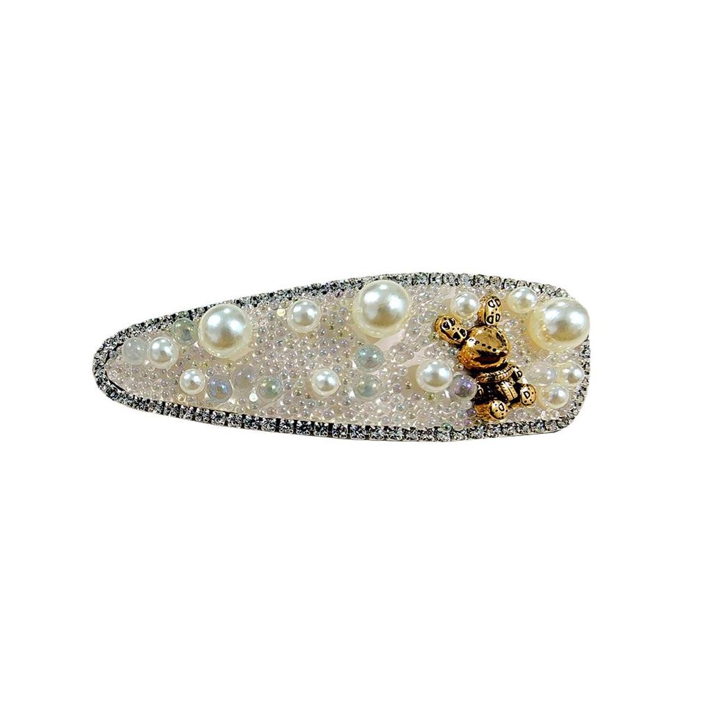Seamless Hairpin Back of The Head Side Clip Rhinestone Hairpin Fashionable Temperament Side Hairpin