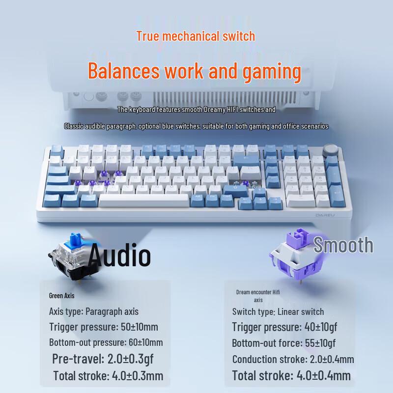 Dareu EK815PRO 98-Key Wired Gaming Mechanical Keyboard