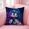 Fashion MMurder Drones Cartoon Cushion Cover Pillowcase Short Plush Invisible Zipper Room Sofa Cushion Cover