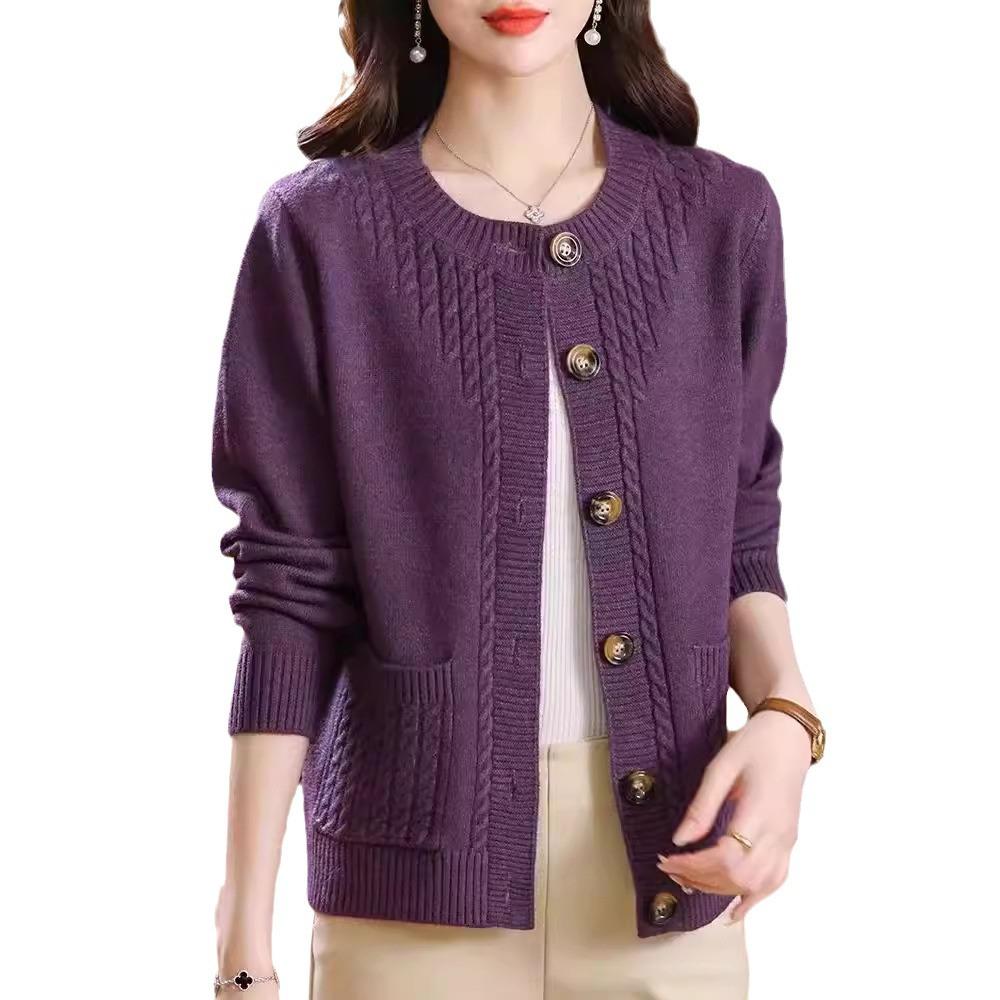 Autumn Women's Sweater Jacket Women's Top Spring and Autumn Versatile Knitted Cardigan