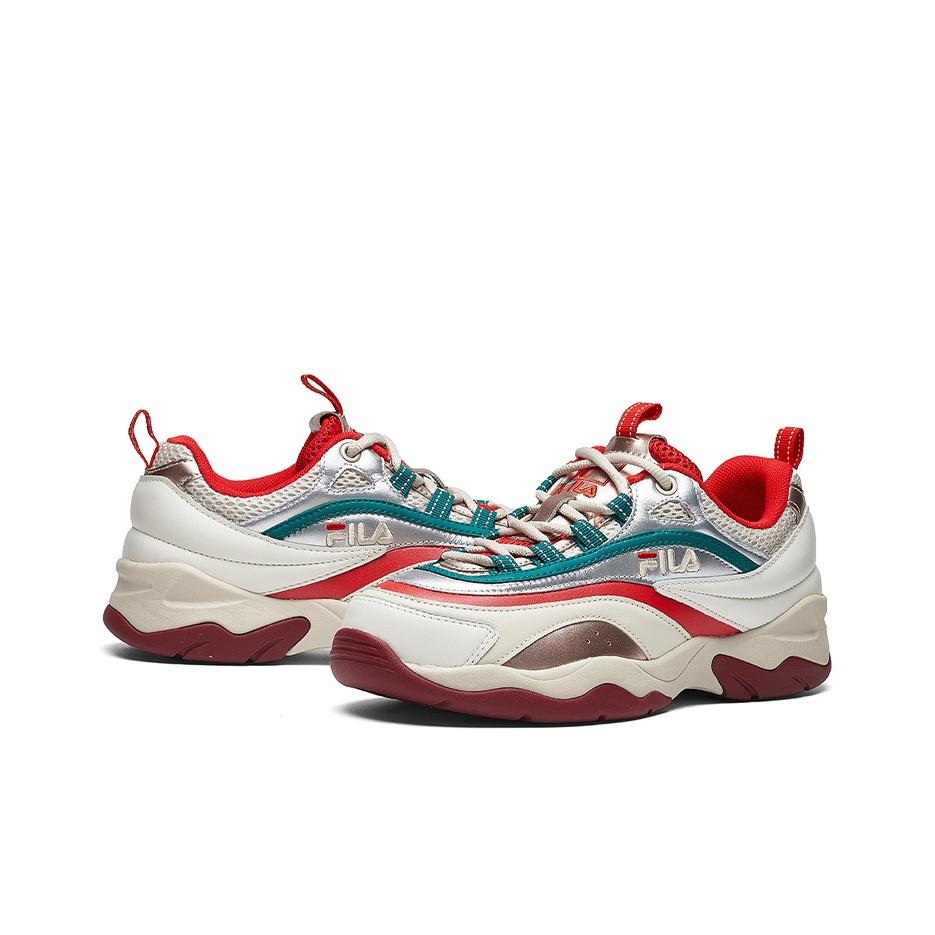 New FILA Ray VNTGLow Running Shoes Gs White/Silver Women's F12W011104FWS