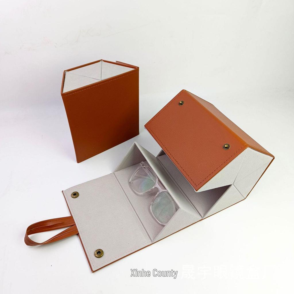 Handmade Multi-section Folding Eyeglass Case for Myopia Glasses & Sunglasses
