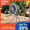 10000mAh Outdoor Camping Fan with Power Bank LED Lighting Circulator Desktop Fan Rechargeable Tripod Stand Fan for Home Office