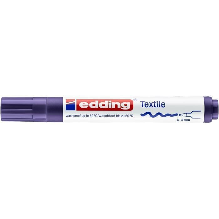 Marqueur pour textiles - edding - 4500 - violet - indélébile - pointe fine 2-3 mm