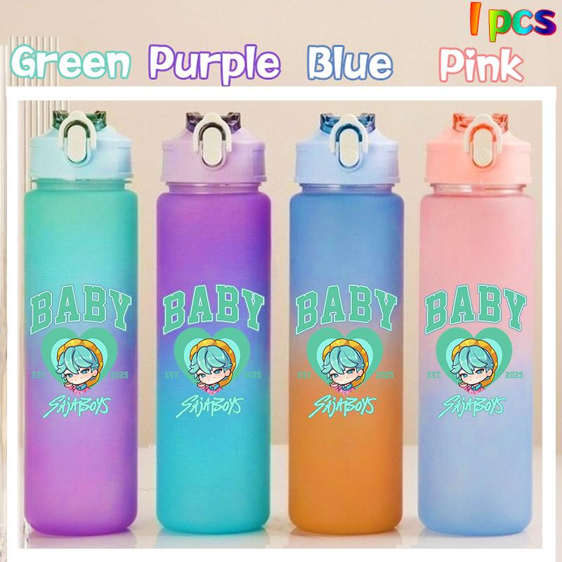 750ML KPop Demon Hunters HUNTR/X Rumi Mira Zoey Jinu Colore Degradé Tazza Acqua Bambino Borraccia con Cannuccia Saja Ragazzi Tigre Regalo