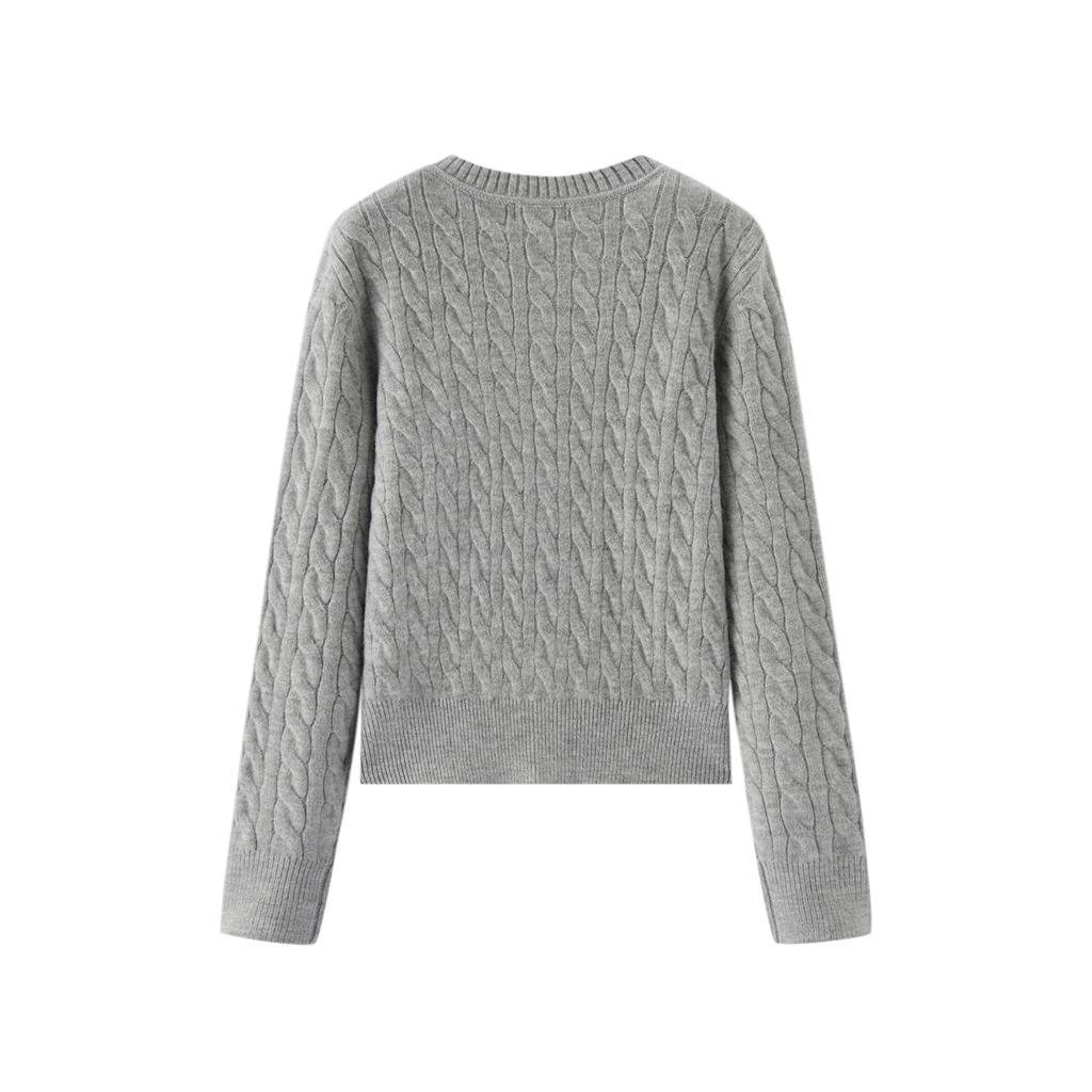 Semir Knitwear Women's Crew Neck Moderate Straight Fit 101725106004