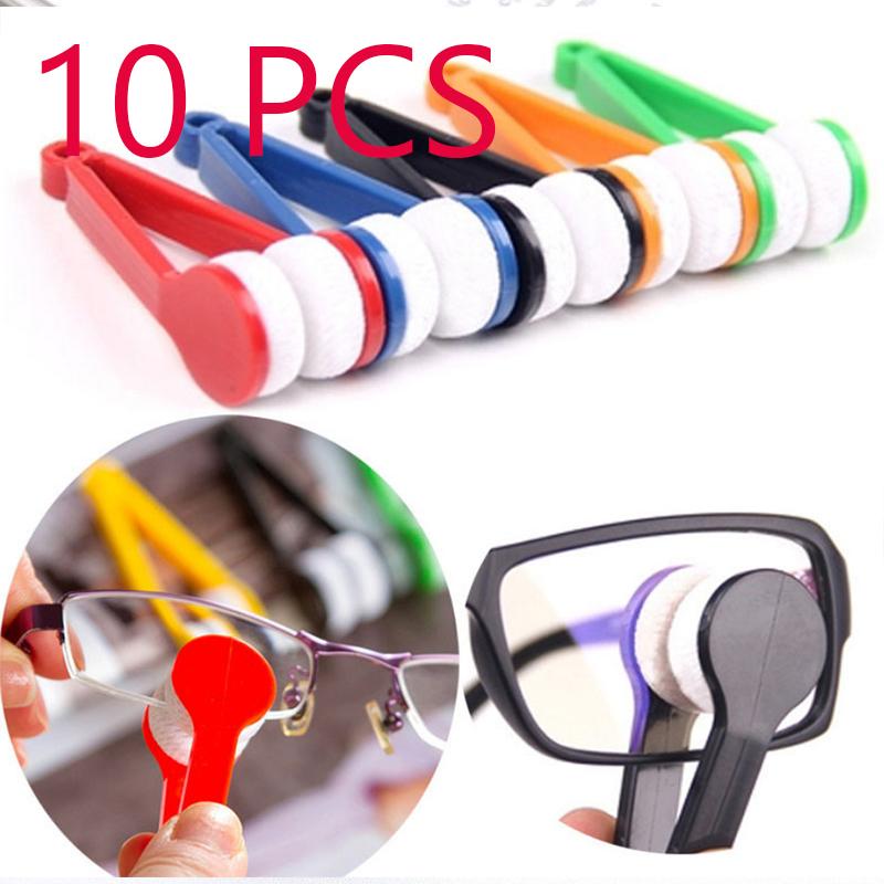 Practical Portable Glasses Cleaning Rub Eyeglass Sunglasses Spectacles Microfiber Cleaner Brushes Wiping Tools Mini