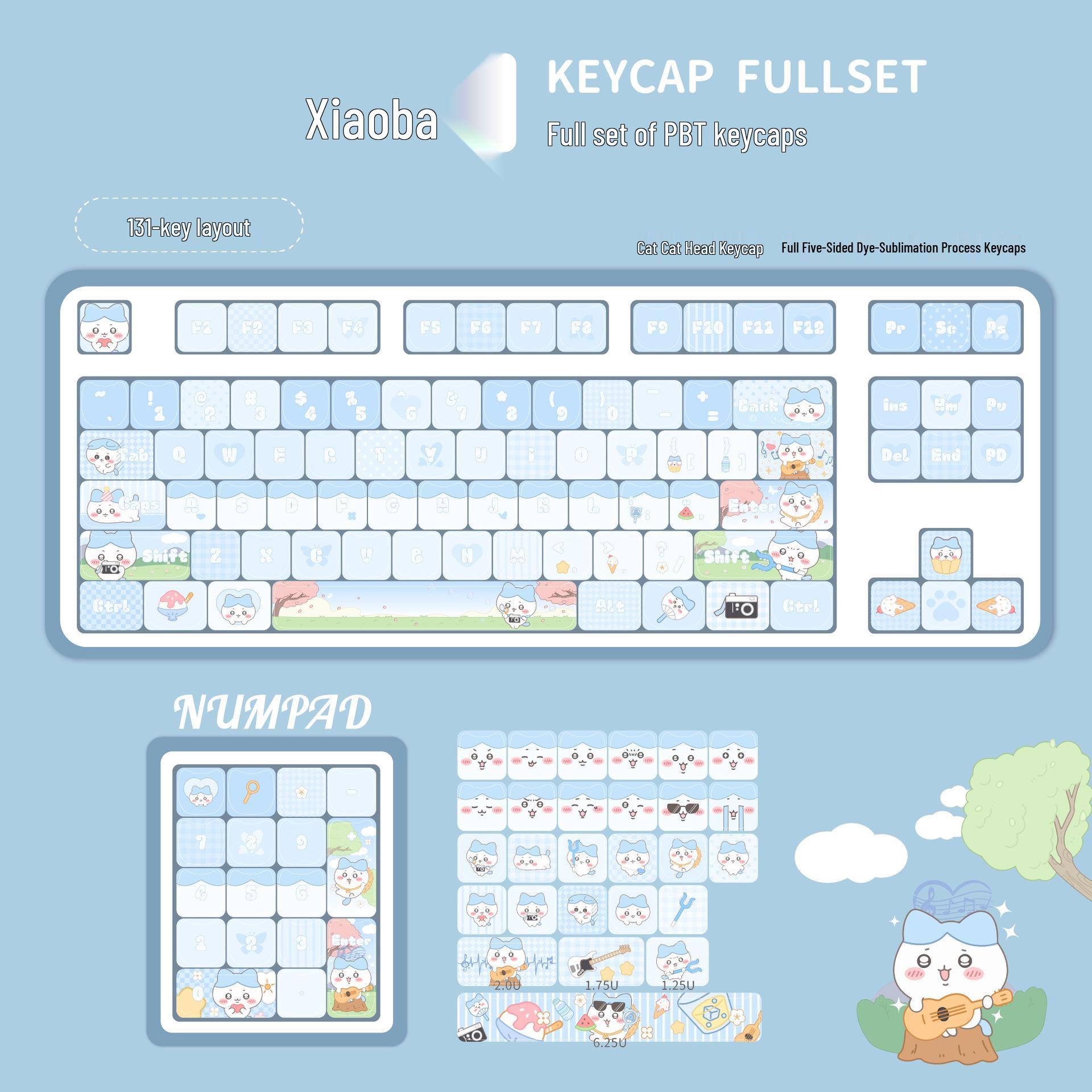 

Chiikawa Usagi Jiji & Hachi Keycaps: Cute, Five-Sided Thermal Sublimation for Mechanical Keyboards