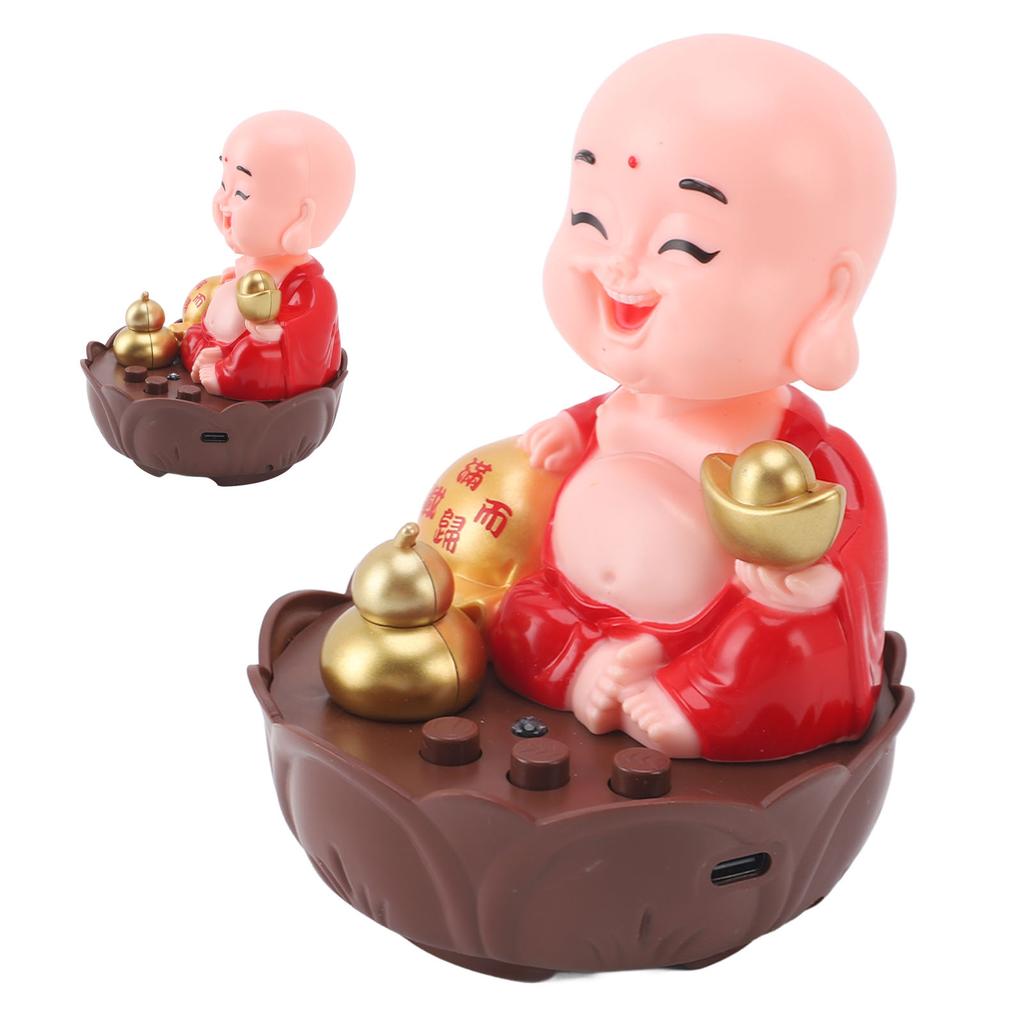 Glücklicher Buddha Statue mit Musik USB-Laden   Lautstärke Cartoon   Lachender Buddha Figur