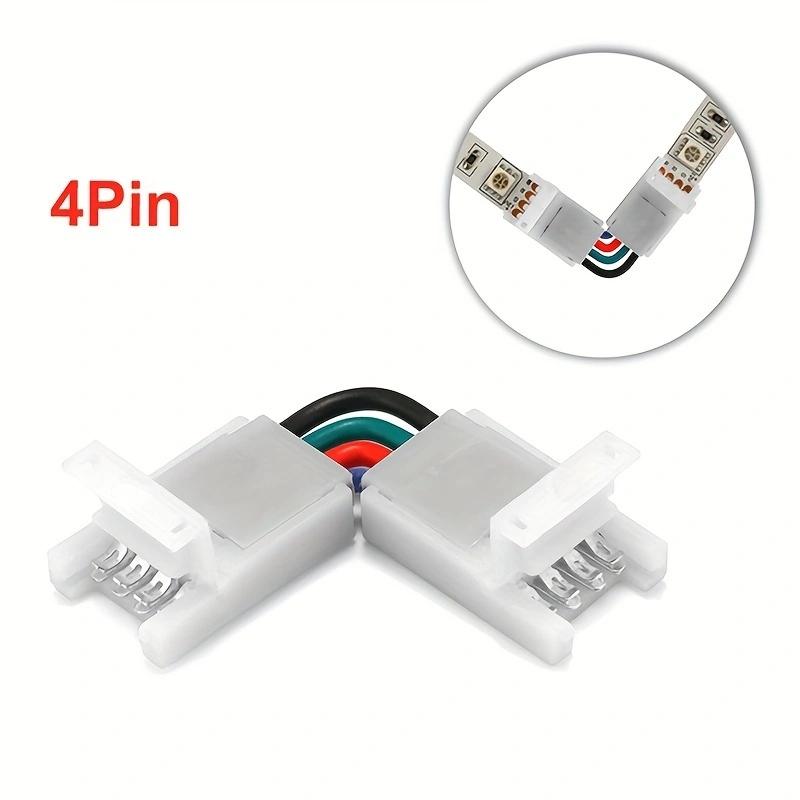 1Pc 4pin Right Angle Corner Connector 10mm L-Shape LED Connectors For LED Strip Lights Strip