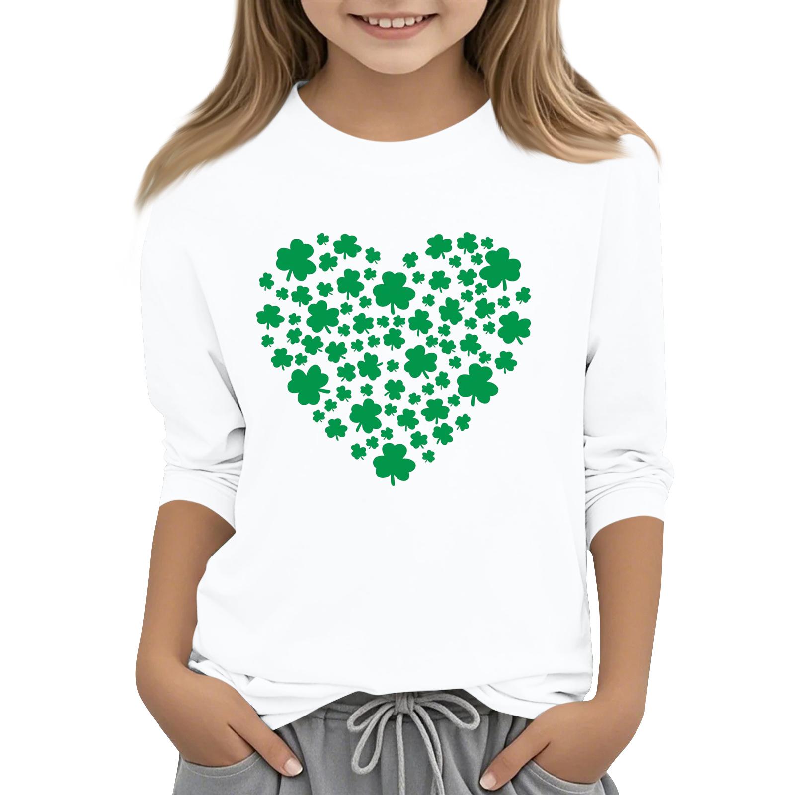 

Children s Casual Seven-Quarter Sleeve Round-Neck Fashion T-Shirt Top 160 білий