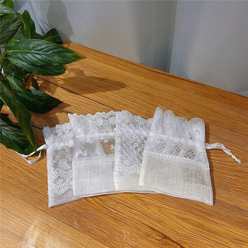 1 Stück/Beutel 10x14cm Exquisiter Verpackungsbeutel Modische Bestickte Kordelzugtaschen Spitze Große Blumen Tasche Geschenktasche Schmuckverpackung Hochzeitsgeschenk Verpackung