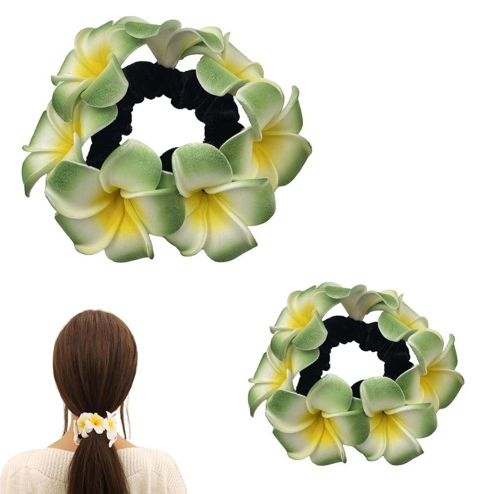Elegant Hawaiian Flower Hair Ropes Attractive Hair Accessories  For Wedding Vacation Travel