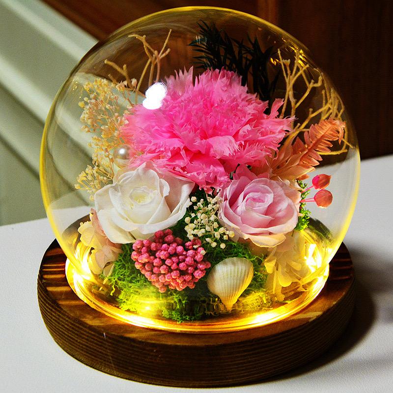 Real Rose Flower Gifts for Women, Birthday Gifts For Women,Womens Gifts for Christmas, Light Up Rose In A Glass Dome,Flower Gifts For Her,Anniversary