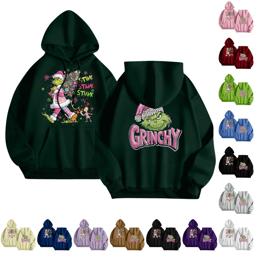 Women's Fashionable Casual Long-Sleeved Hooded Printed Sweatshirt