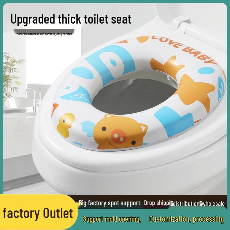 Kinderweicher Toilettensitz mit vergrößertem Kissen für den Heimgebrauch