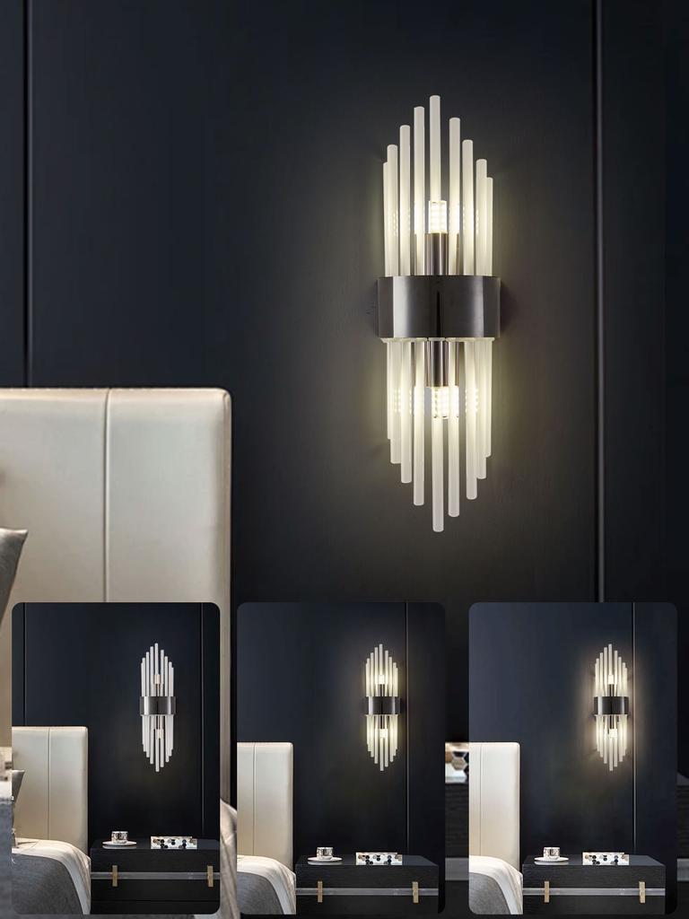 Modern Gold/Black Luxury Crystals Wall Sconce Lights,lustre hotel,Hallways,Bedrooms Other Home Decor,Outdoor Indoor Night Light
