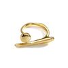 Korean Minimalist Geometric Adjustable Ring – Irregular Open Band for Index Finger