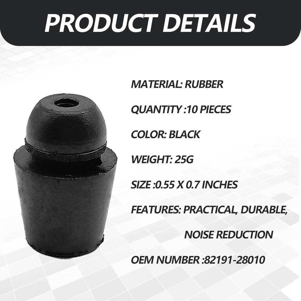 8219128010 Car Overslam Bumper Stopper, Rubber Auto Front Rear Door Shock Absorber Guard Cushion, Universal Vehicle Door Side Protection Accessories