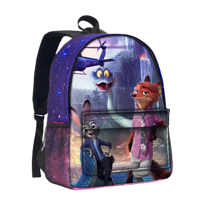 Zootopia School Backpack With 3d Starry Sky Pattern And Large Capacity For Students