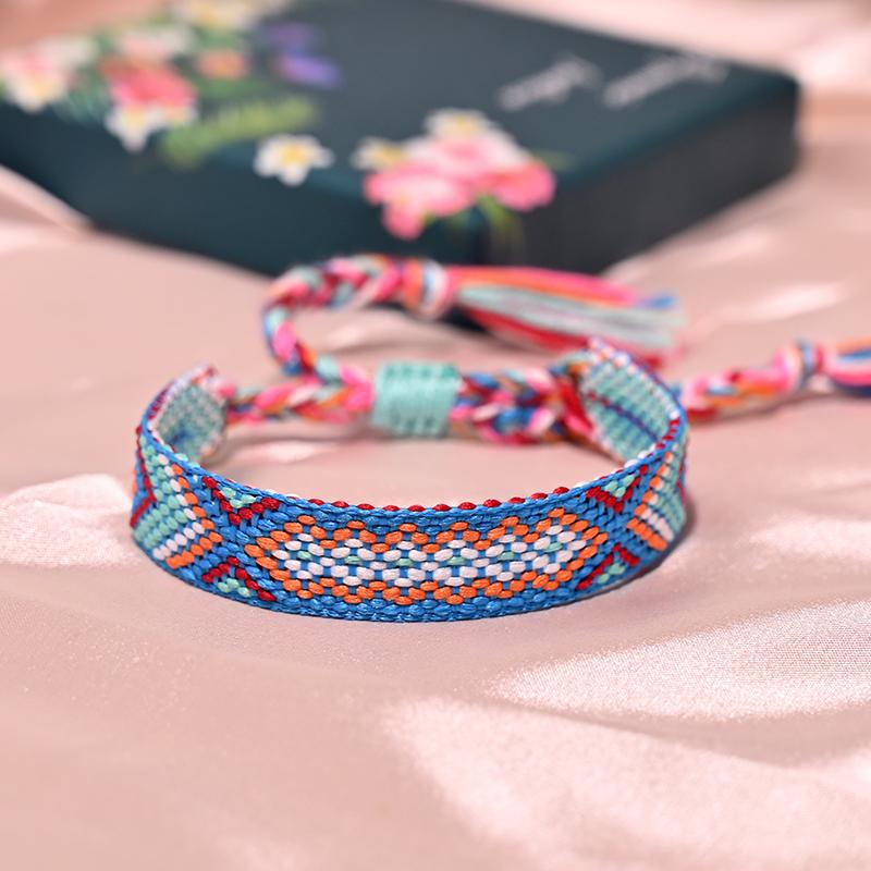 12 Kleuren Bohemia Vriendschap Kwastje Armband voor Vrouwen Mode Katoenen Touw Weven Zomer Strand Boho Meisjes Armbanden