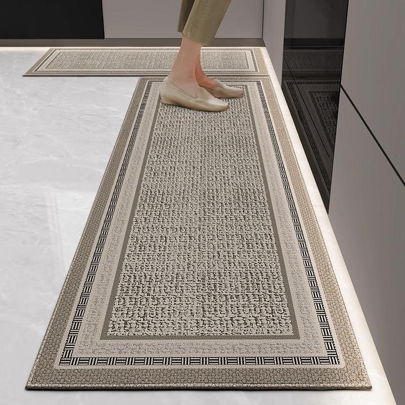 Kitchen Floor Mat Long Carpet Absorbent Foot Mats Imitation Linen Printed Carpets Home Decoration Rug Alfombra De Cocina