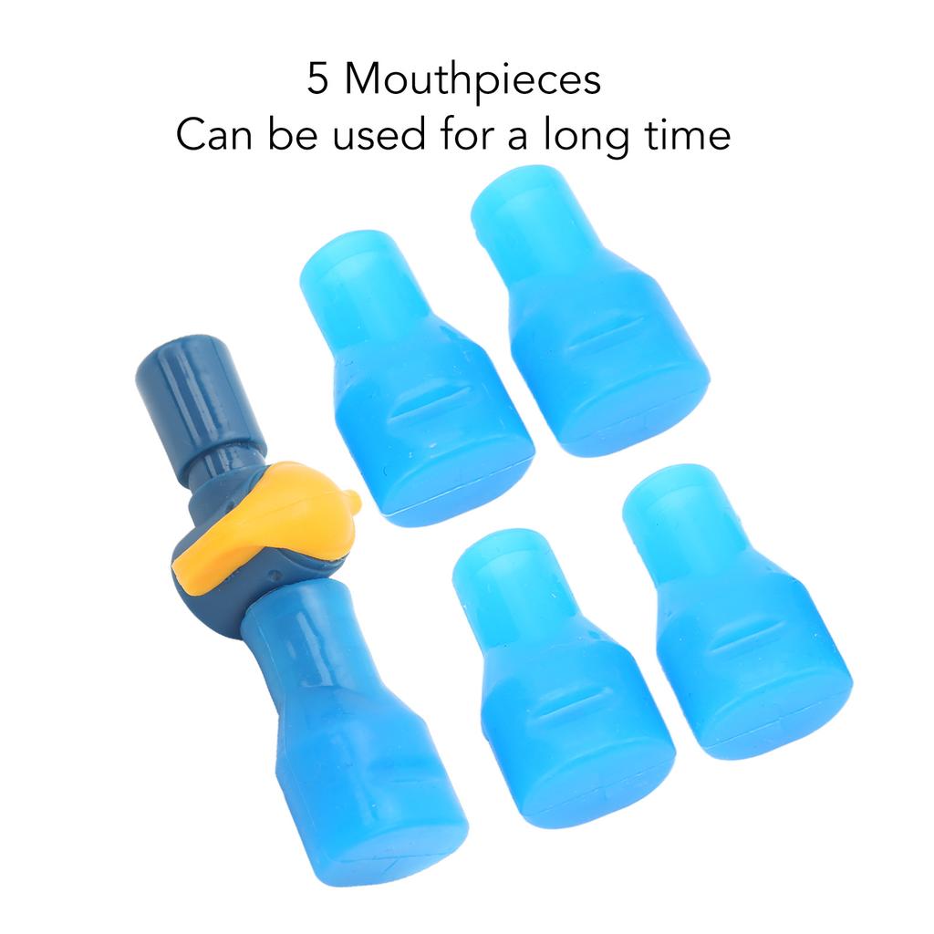 5PCS Water Bag Bite Valve Food Grade Silicone with Straight Tube Connector Water Bag Suck Nozzle for Cycling