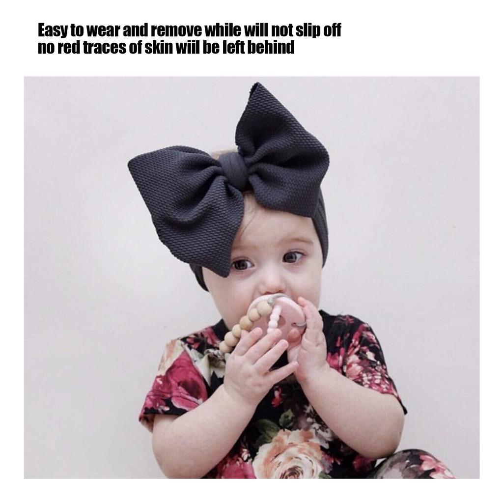 10Pcs Bow Headband Nylon Elastic Head Wrap Hair Band Accessories for Baby Infants Children