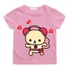 Cartoon Rilakkuma T-shirt Boys Girls Kids Clothing Hip Hop Tops Short Sleeves Sports Fashion Streetwear Manga/Comic Tees