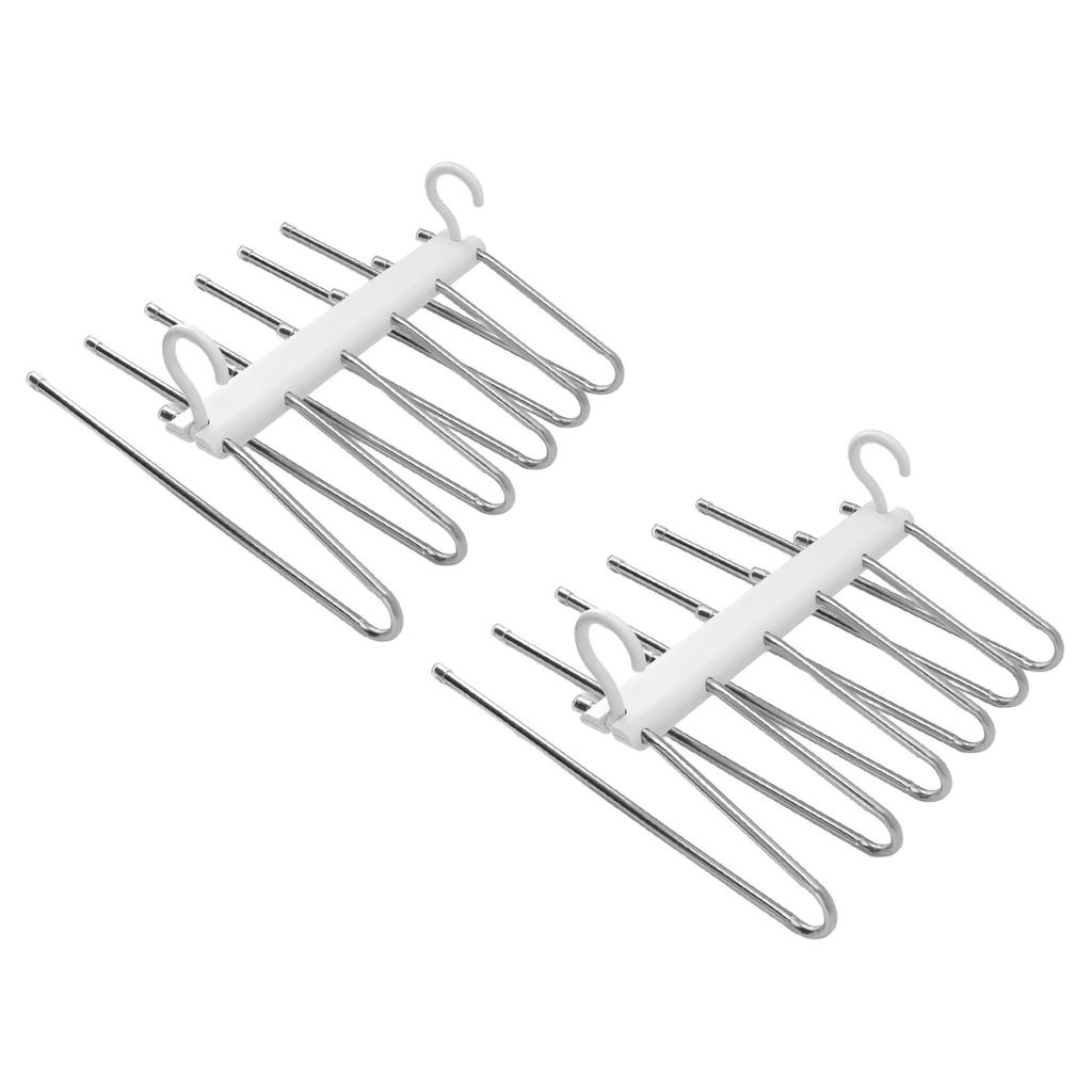 2 STÜCK Faltbare Hosenbügel Mehrschichtig Edelstahl Multifunktionaler Hosenständer für Hosen